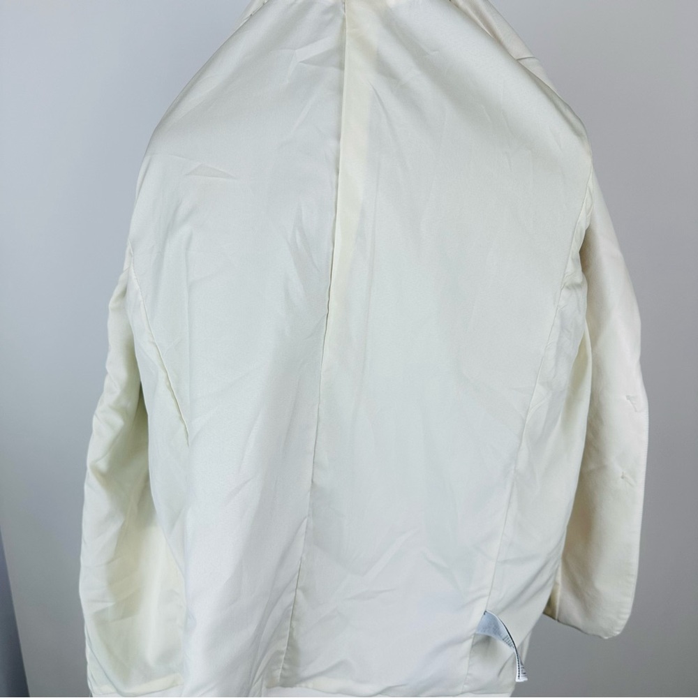 Edikted Anna White Oversized Faux Leather Blazer Size XS - Picture 14 of 16